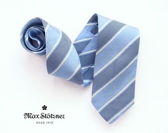 Hellblaue Krawatte mit Streifen – Vintage