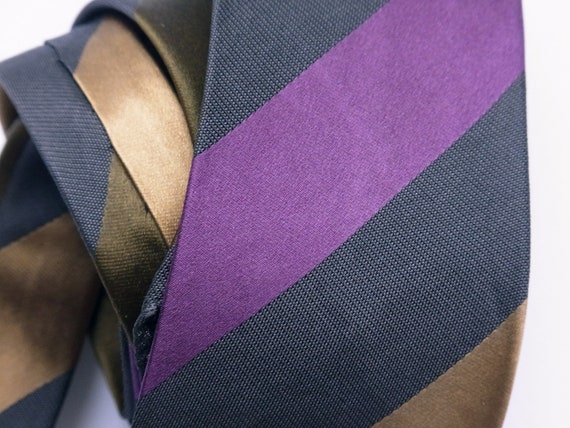 Schmale Krawatte mit Blockstreifen – Vintage 50er… - image 7