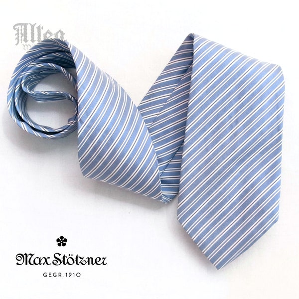 Hellblaue Streifen-Krawatte – Vintage