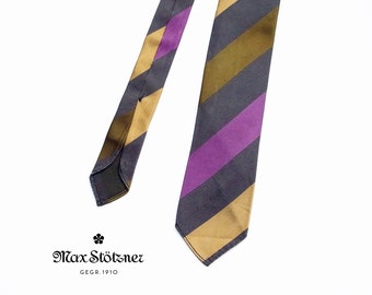 Schmale Krawatte mit Blockstreifen – Vintage 50er Jahre