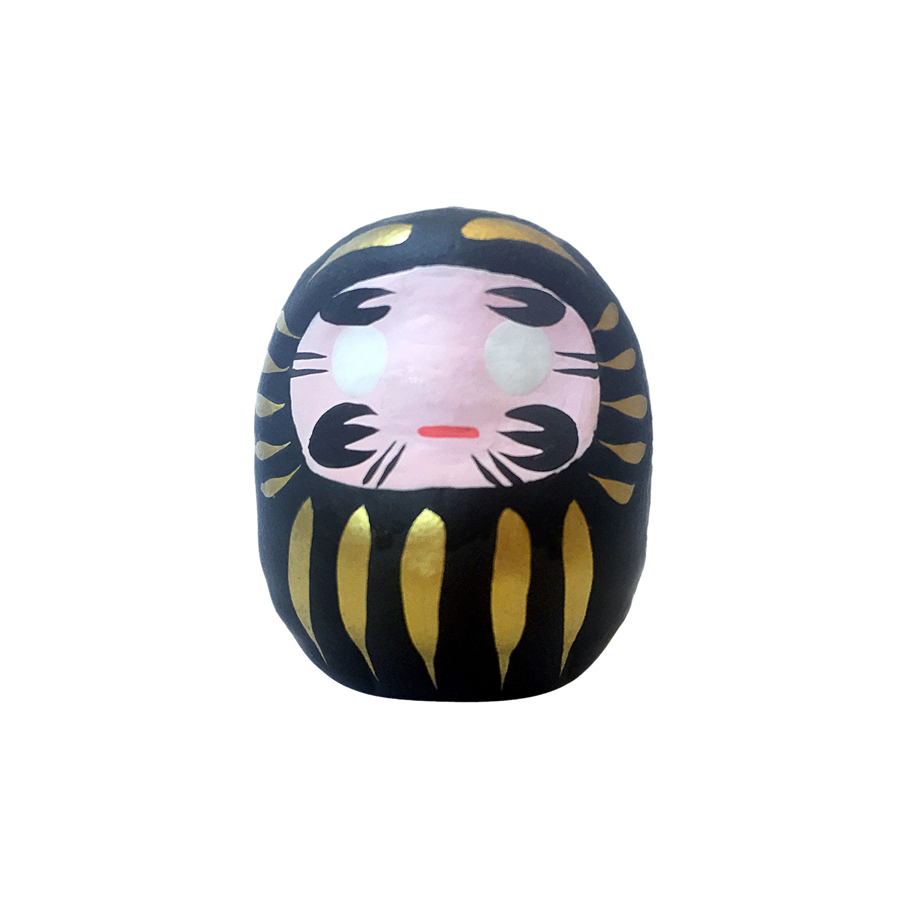 Bambola Daruma In Ceramica Giapponese – Statuetta Portafortuna Rosa, Decorazione Dharma Per Casa E Ufficio