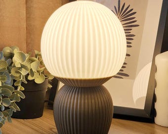 Modern Sphere Table Lamp: Minimalist Cozy Ambient Lighting, Scandinavian Nightstand Light