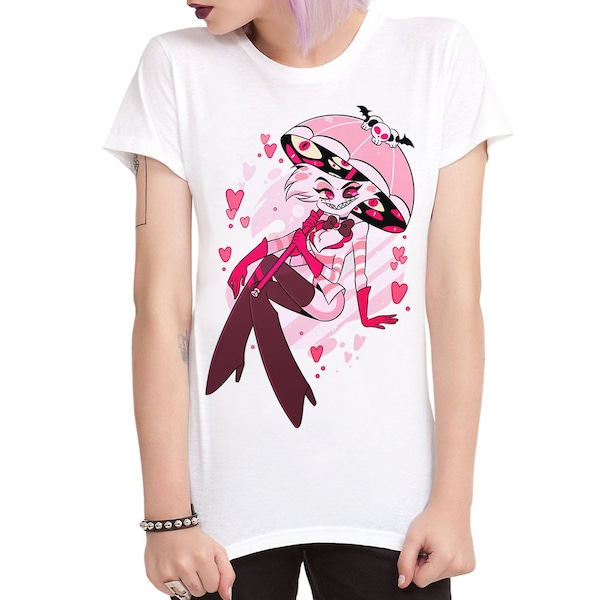 Hazbin Hotel Angel Dust Art T-Shirt / Men's Women's All Sizes / 100% Cotton Tee (wr-166)