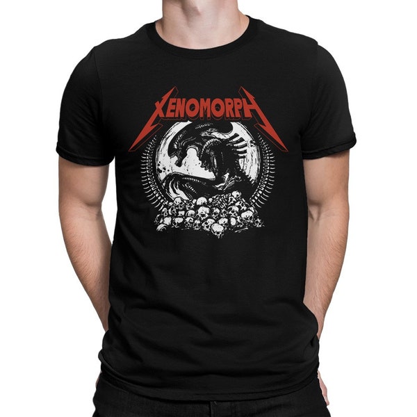 Xenomorph Alien Metal T-Shirt / Men's Women's Sizes / Cotton Tee (wra-039)