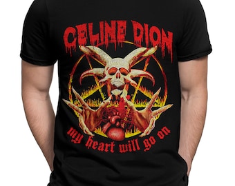 T-shirt en métal vintage Céline Dion / t-shirt drôle My Heart Will Go On / tailles hommes femmes / 100 % coton (wr-111)
