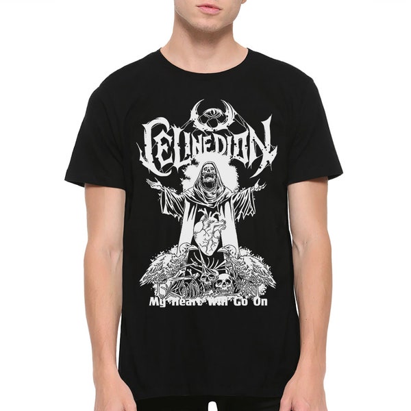 Celine Dion Death Metal T-Shirt / My Heart Will Go On Heavy Metal Tee / Men's Women's Sizes / 100% Cotton (wr-232)