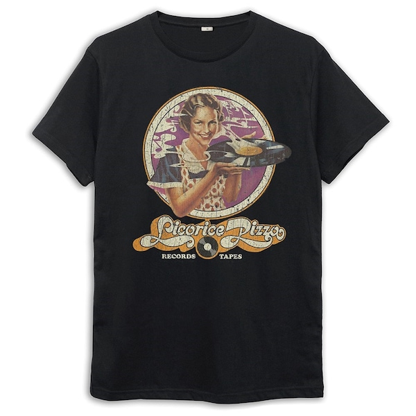 Licorice Pizza Retro Music T-Shirt / Men's Women's Sizes / Cotton Tee (MUS-655332)