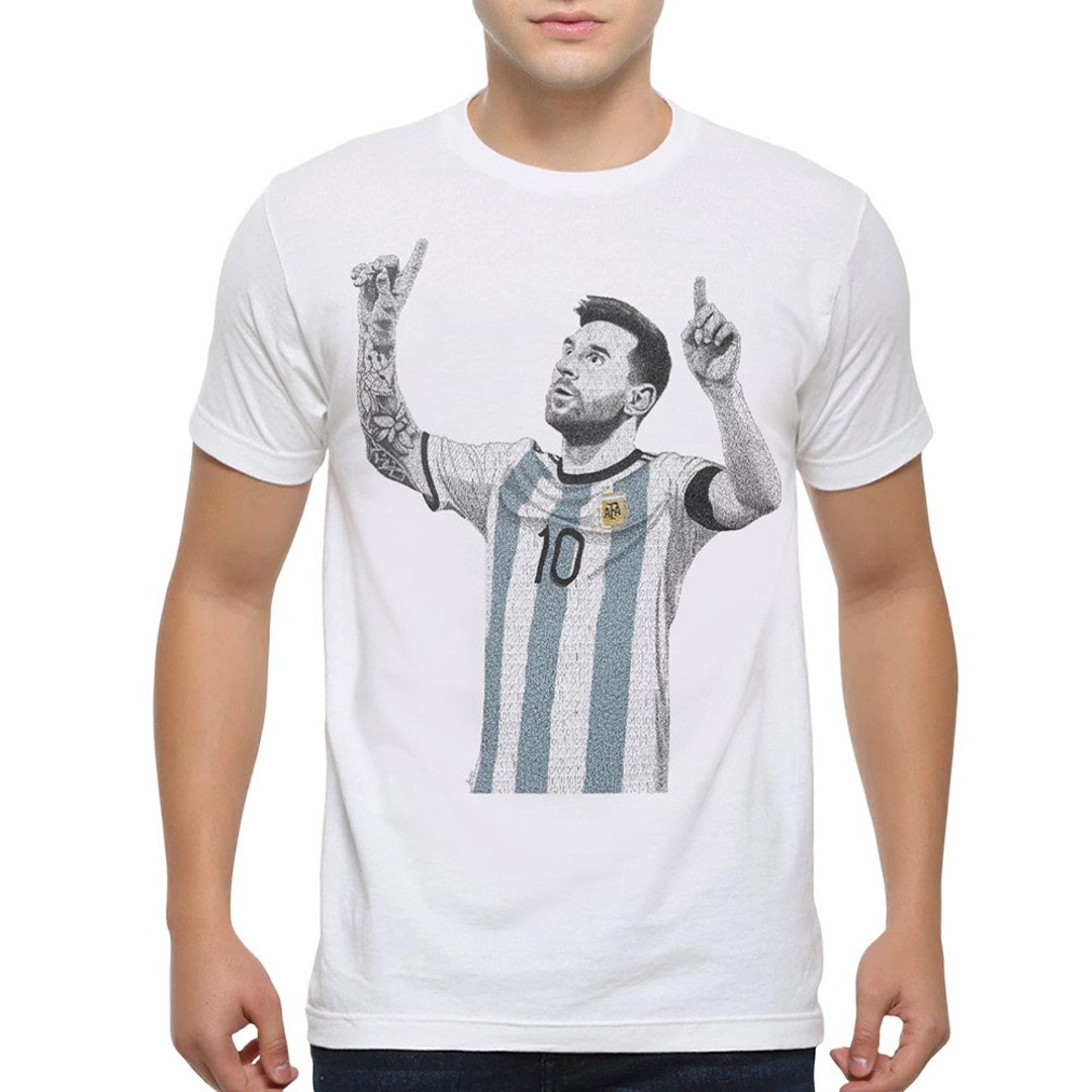 Lionel Messi Argentina T-shirt / Men's Women's Football Tee / 100%