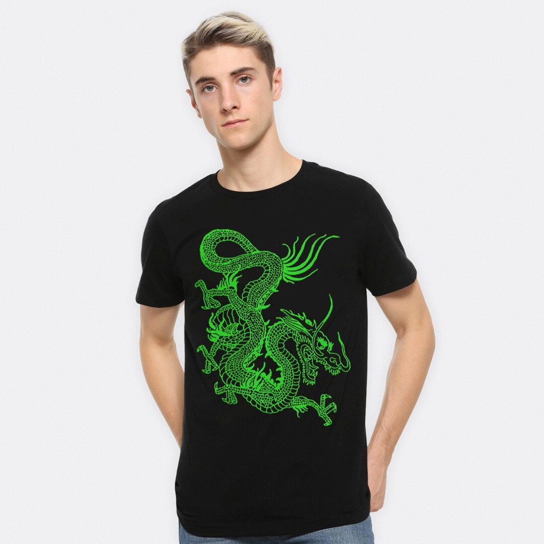 Chinese Green Dragon Print Women's Golf Shirts main image 0