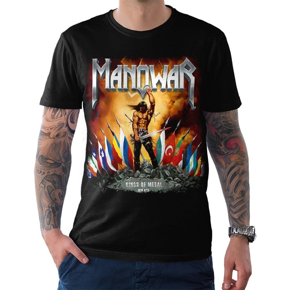 Discover Manowar Fighting The World T-Shirt