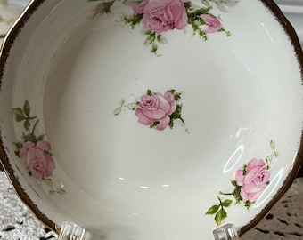 Canonsburg China The Hallmark Rose Bouquet with 22 K Gold trim.  6-inch bread and butter plate. Set of 2 Excellent condition.