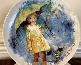 Vintage Limoges-Turgot- France Durand Christiane et Fifi signed Collectors plate