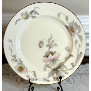 Vintage, Retired, 1940&#39;s, Czech, EPIAG, &quot;Pastelle&quot;, 7 5/8 Salad Plate, pastel floral