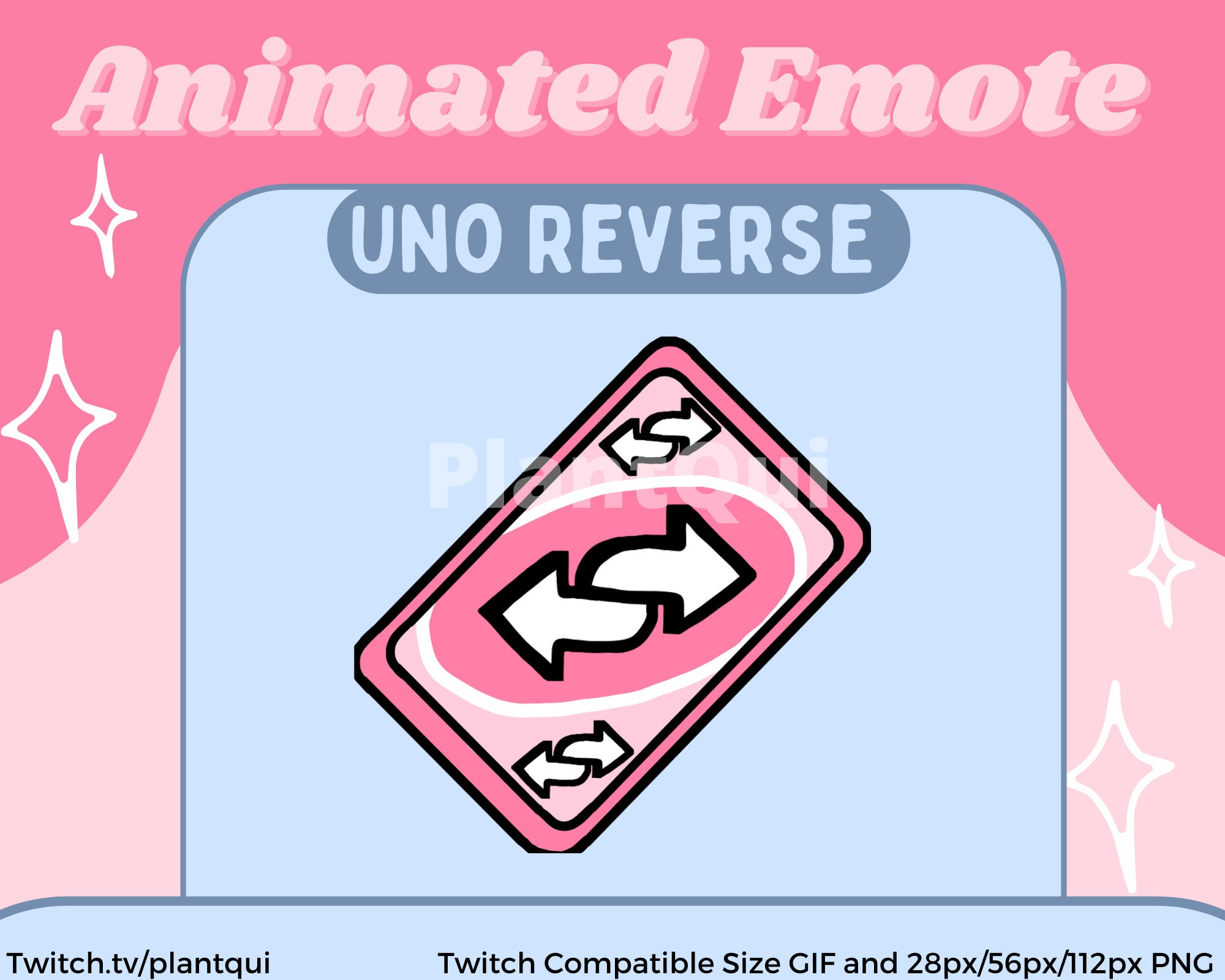 UNO Reverse Card / Cute / Kawaii / Meme / Twitch / Discord / 