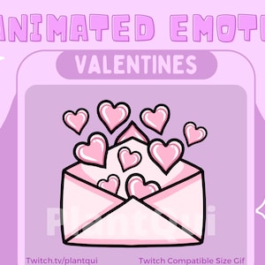 Valentinstags Liebesbrief Animierte Twitch Emote / Niedliches, romantisches Emote