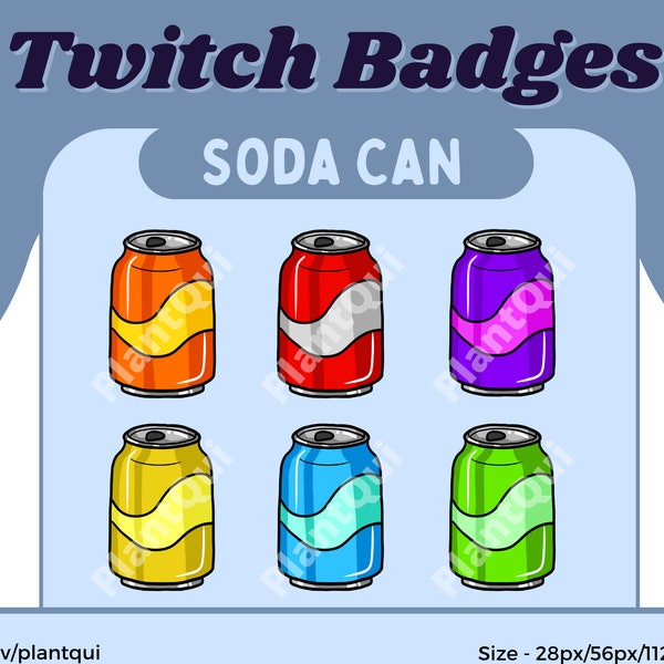 Pop / Soda Can Twitch / Sub / Bit Badges