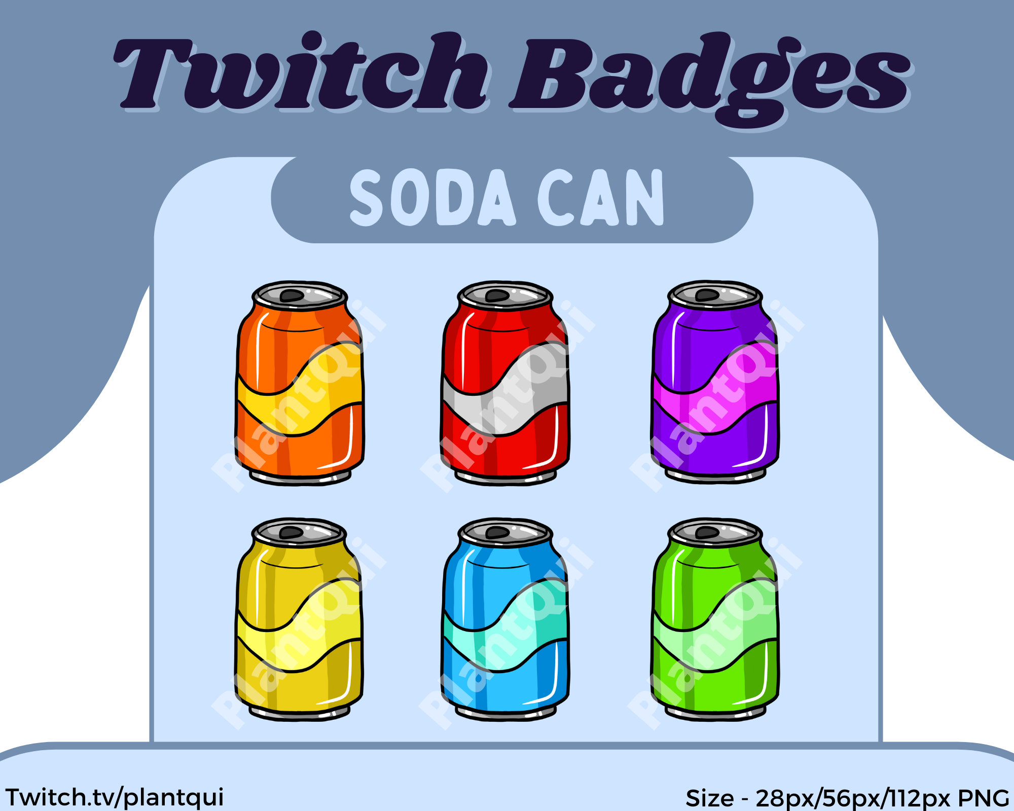 Pop / Soda Can Twitch / Sub / Bit Badges Etsy
