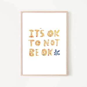 Mental health digital download, motivational wall art, wellbeing art, mental health affirmation, office wall art, mental health quote prints