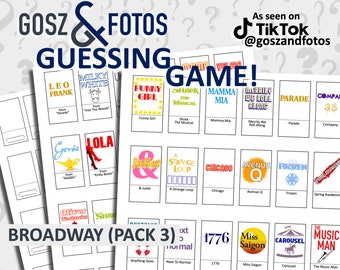 Gosz & Fotos Guessing Game - Broadway Musicals (Pack 3)