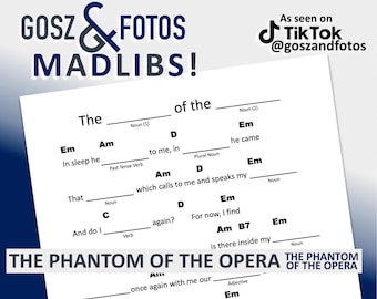 The Phantom of the Opera Madlib