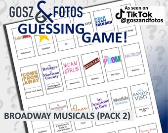 Gosz & Fotos Guessing Game - Broadway Musicals (Pack 2)