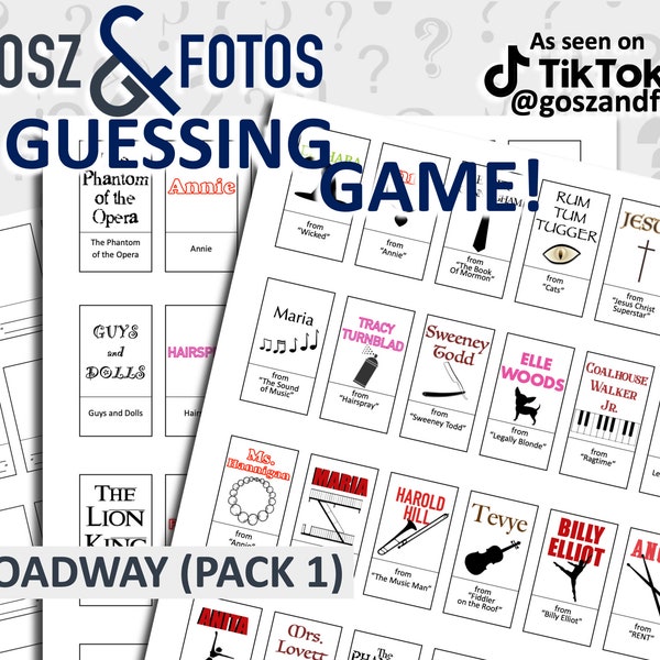 Gosz & Fotos Guessing Game - Broadway (Pack 1)