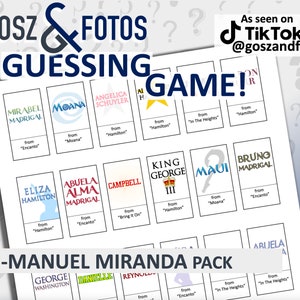 Gosz & Fotos Guessing Game - Lin-Manuel Miranda Pack