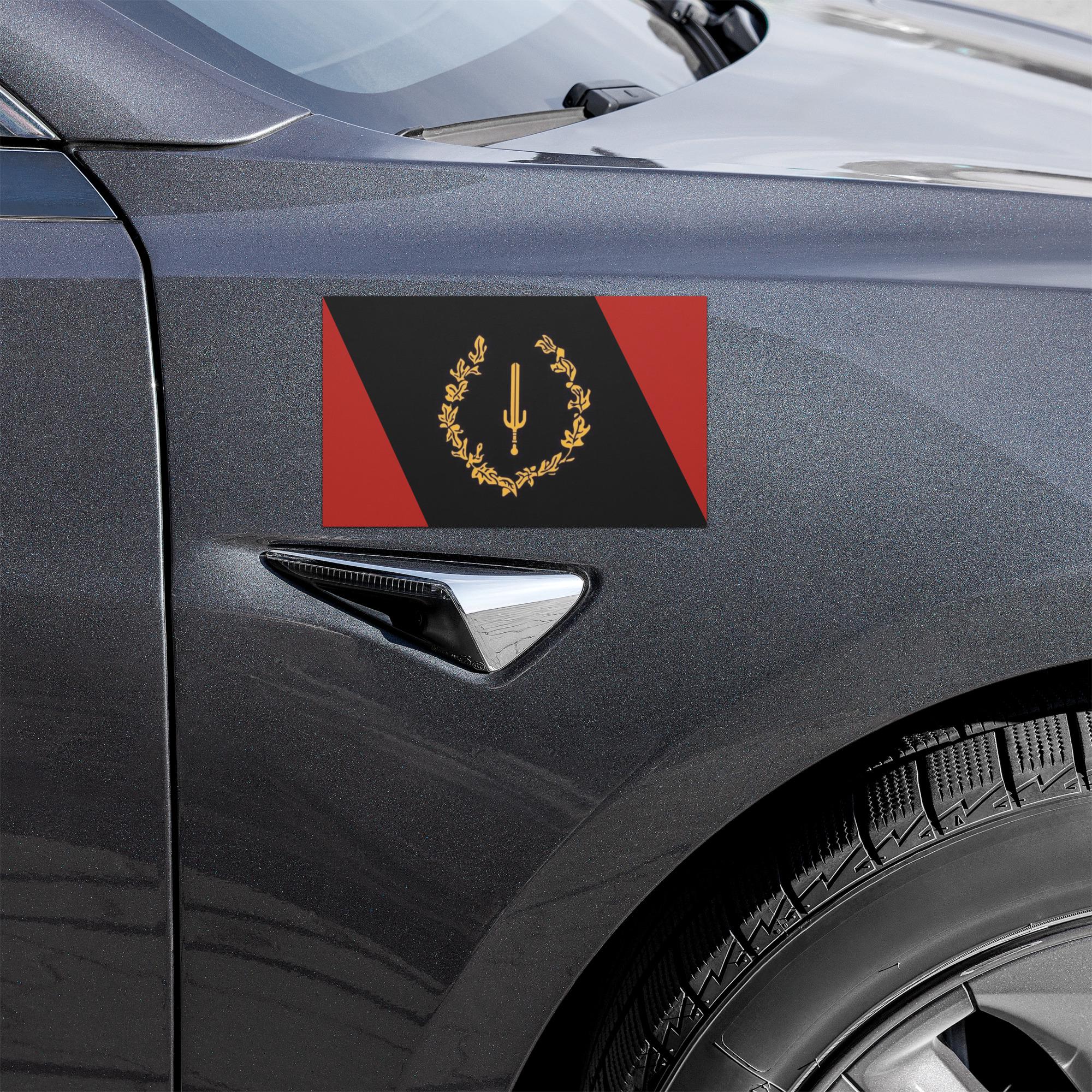 Aimants Drapeau Américain Pour Voiture/camion - Paire Noir Et Blanc, Fabriqués USA