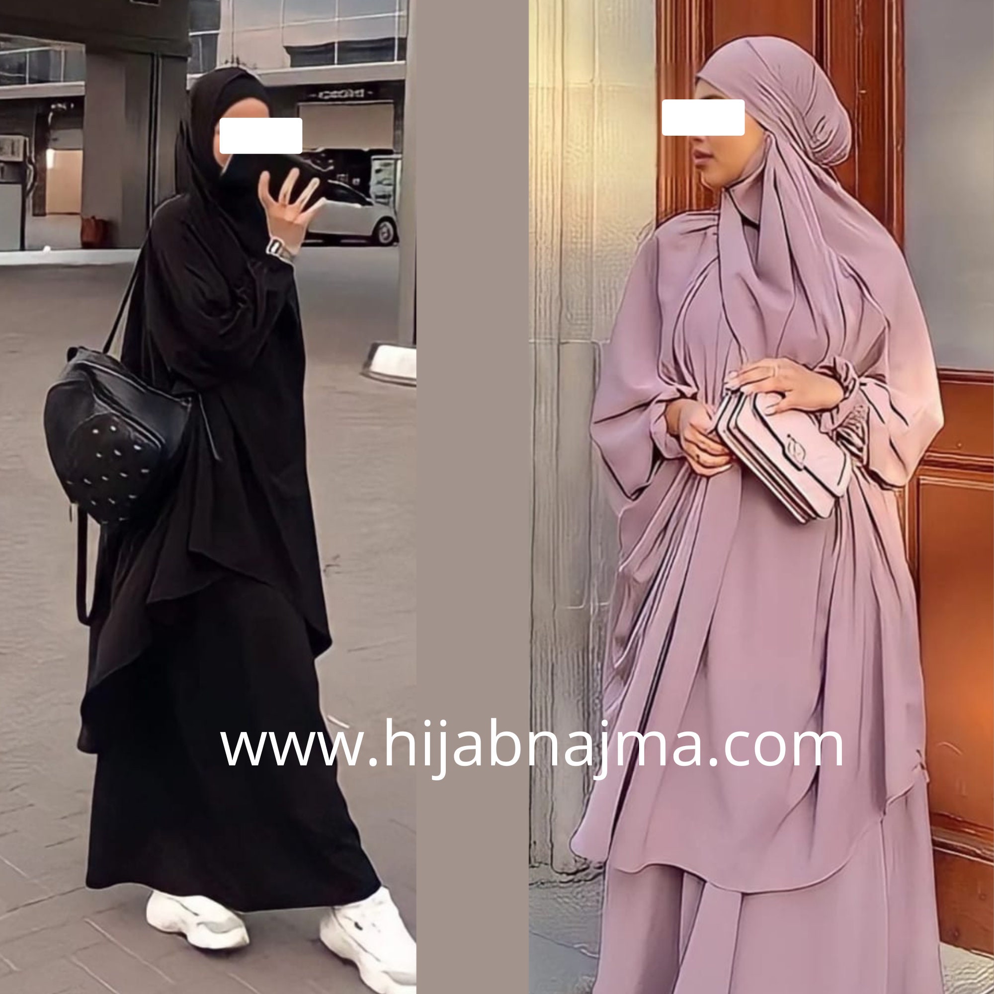 Two-piece Jilbab With Skirt Medina Silk Jilbab Jelbab With picture