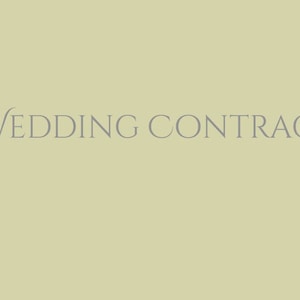 Wedding Contract (Mac/Microsoft)