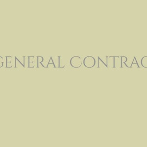 General Photography Contract
