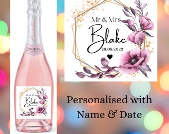 Personalised mini wine bottle labels uk