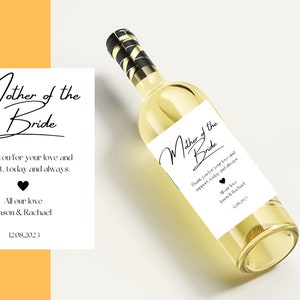 Personalised Mother of the Bride/Groom Wine Labels I Wine Label I Personalised gift