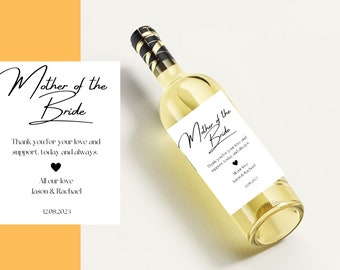 Personalised Mother of the Bride/Groom Wine Labels I Wine Label I Personalised gift