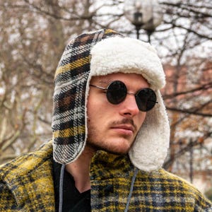 Bonnet aviateur en laine avec oreillettes : bonnet de ski chaud pour l&#39;hiver
