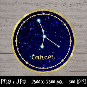 Cancer, Astrology constellation art, astrology gifts, zodiac - PNG, JPG - printable digital download