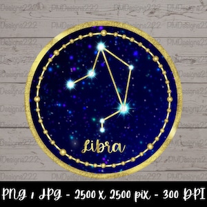 Libra, Astrology constellation art, astrology gifts, zodiac - PNG, JPG - printable digital download