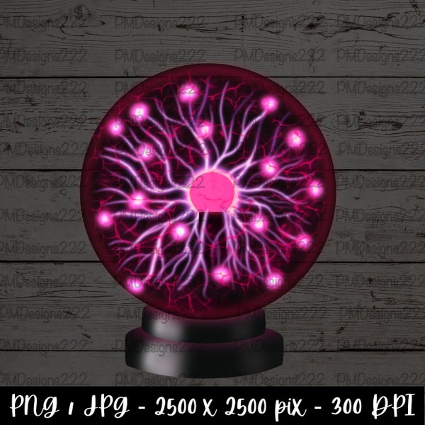 Glowing Plasma ball png, plasma ball clip art, magic plasma ball sublimation graphic, plasma ball printable digital download,