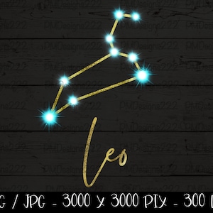 Leo png, Leo constellation png, astrology sublimation, Leo printable, zodiac sublimation, Leo sublimation, celestial png, Leo zodiac sign