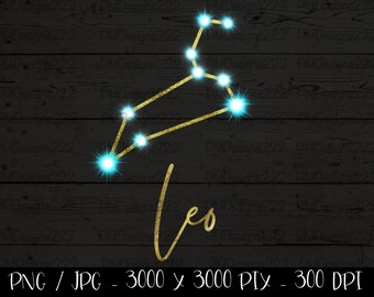 Leo png, constelación de Leo png, sublimación astrológica, Leo imprimible, sublimación del zodíaco, sublimación de Leo, png celestial, signo del zodíaco Leo