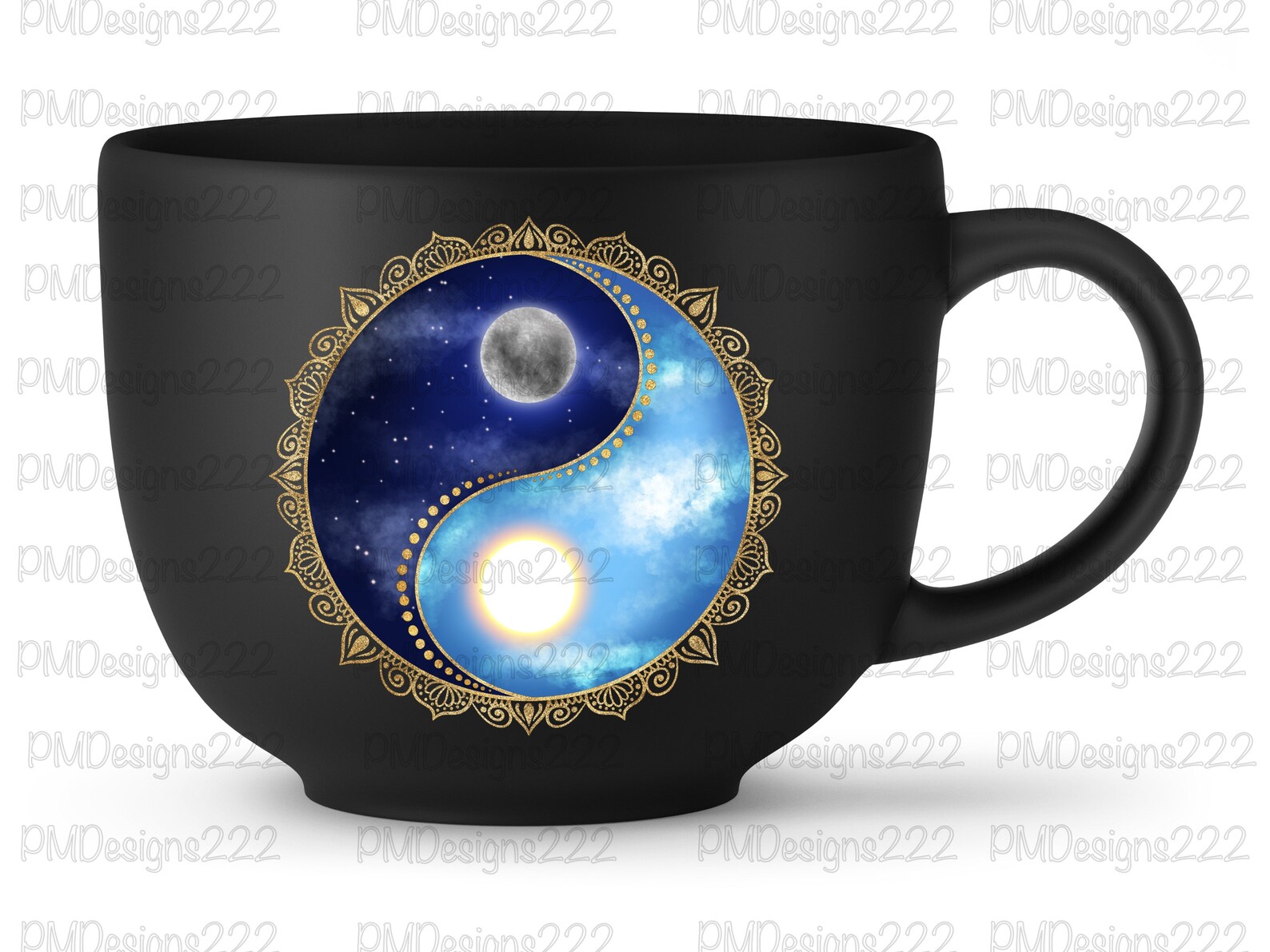 Sun and Moon Yin Yang Png, Celestial Png, Yin Yang Sublimation Graphics ...