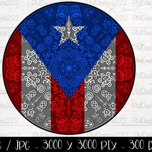 Porto Rico png, símbolo Taino png, arte porto-riquenha, sublimação de Porto Rico, boricua png, Latina png, bandeira de Porto Rico png, boricua clipart