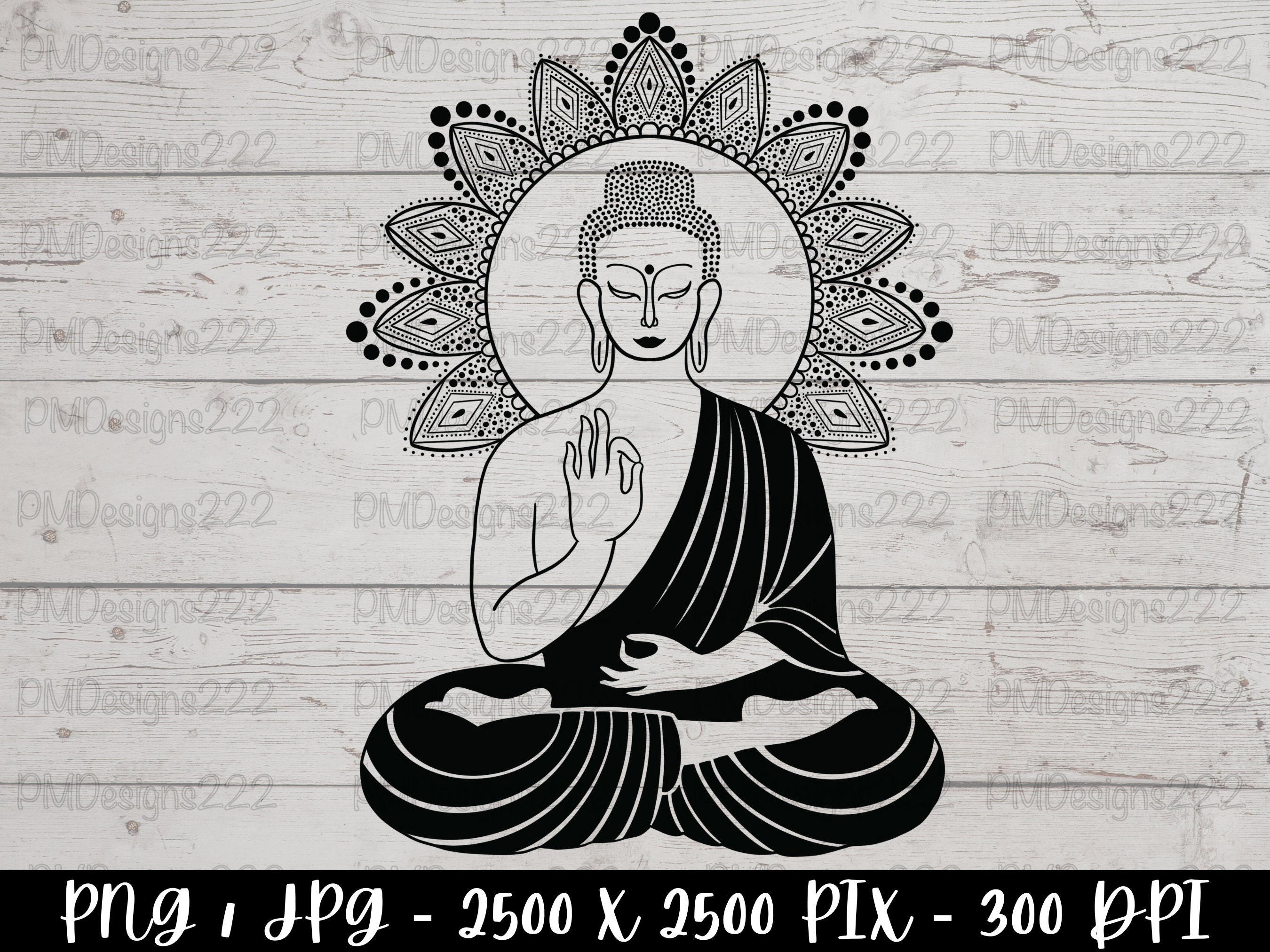 Meditating Buddha Digital Print for Wall Decor, Buddha Artwork