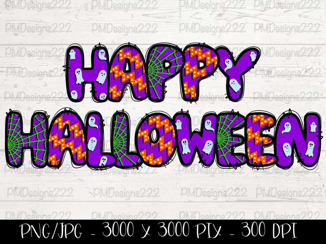 Happy Halloween Sublimation Png for DIY Crafts, Cute Halloween Png ...