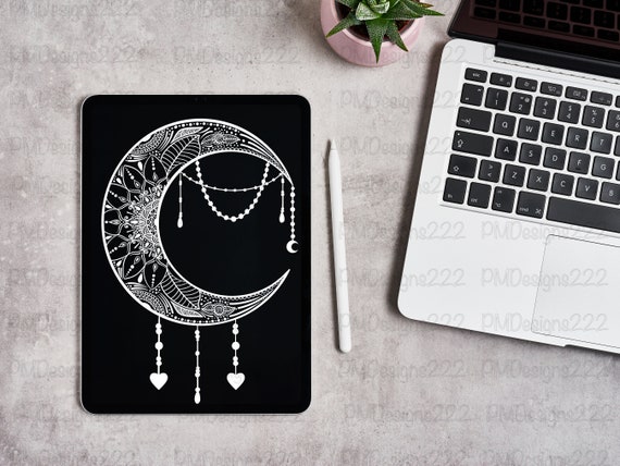 Crescent Moon White Dreamcatcher Png, Dreamcatcher Clipart