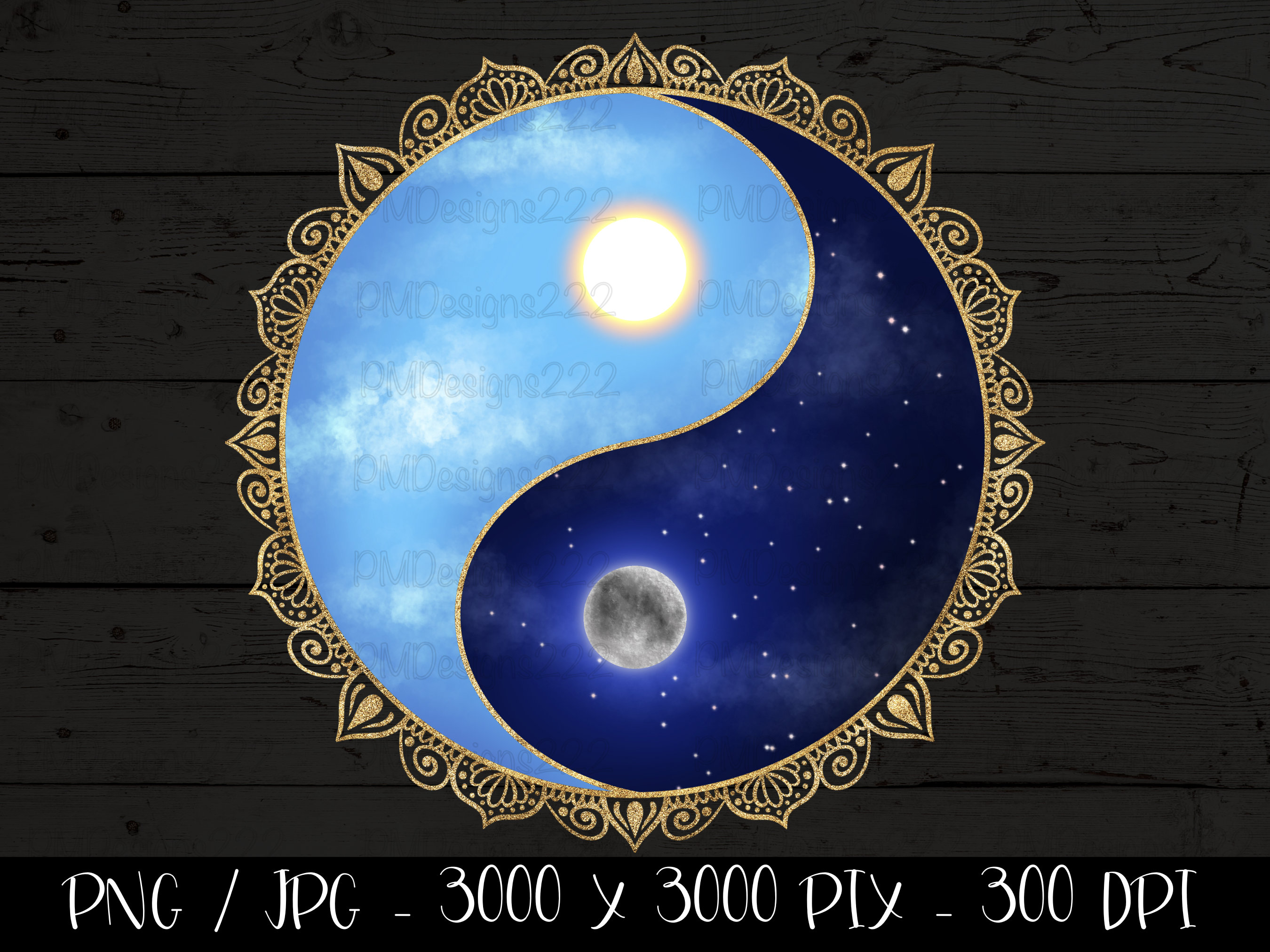 Sun and Moon Yin Yang Png Celestial Png Yin Yang Sublimation - Etsy