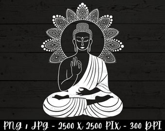 Meditating Buddha Digital Print for Wall Decor, Buddha Artwork