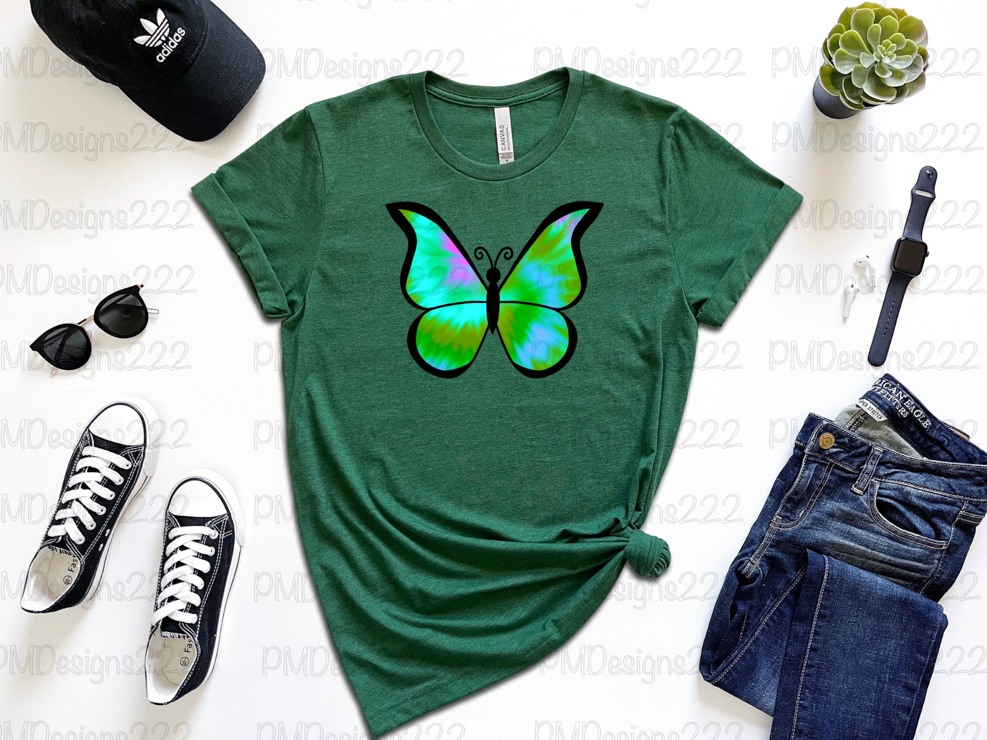 Tie Dye Png Bundle, Tie Dye Sublimation Png, Butterfly Png Bundle ...