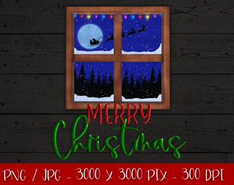 Merry Christmas png for crafts, Christmas clipart, holiday clipart, Christmas digital download, holiday sublimation graphic, Santa Claus png