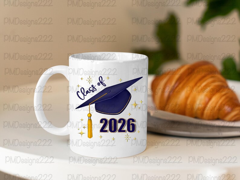 Class of 2026 png, senior 2026 png, graduation 2026 sublimation graphics, graduation png, graduation clipart, navy blue graduation cap png image 7